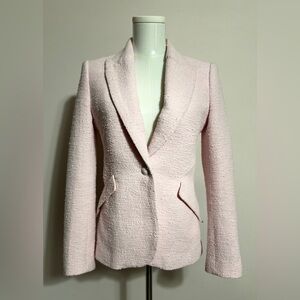 L'AGENCE Soft Pink Textured Blazer